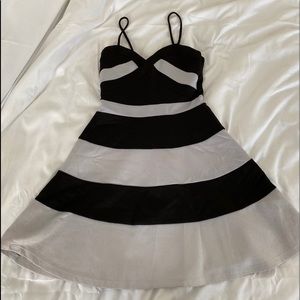 Black and White Mini Dress